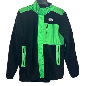 The North Face Forrest Fleece Mashup Jacket Big Kid Black Green Size XXL 18/20